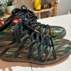 NIKE Kevin Durant VII KD 7 NSW LIFESTYLE QS BLACK "MULTI COLOR" SZ 10 RARE